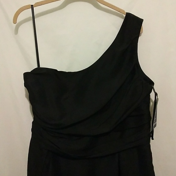 🎁NWT COREN MOORE 100% SILK ONE SHOULDER DRESS - Picture 2 of 8